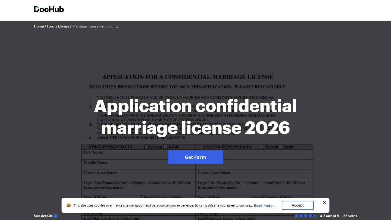 Marriage license kern county: Fill out & sign online | DocHub